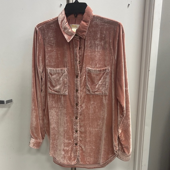 Velvet Anthropologie Maeve Burton down top - Picture 2 of 9